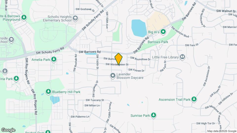 15612 SW Wintergreen St Map and Location Details