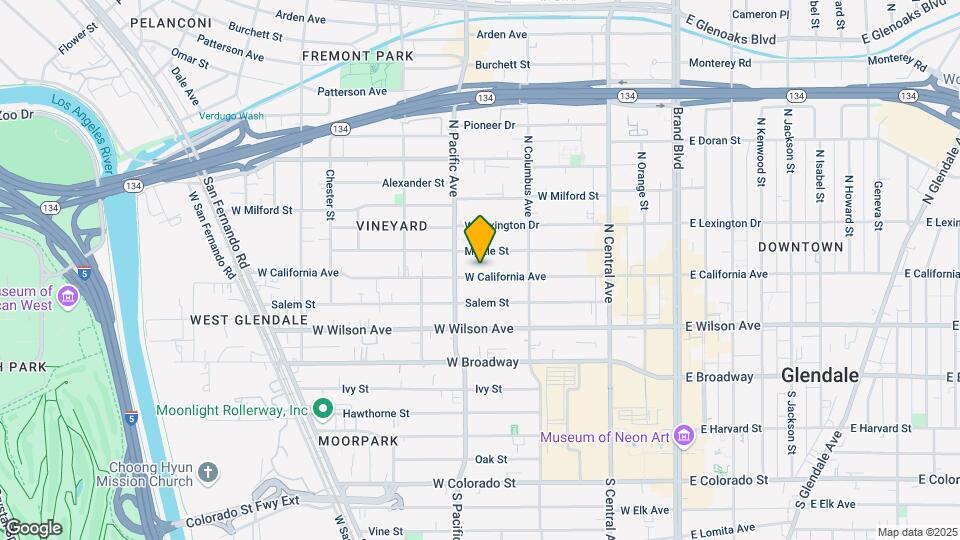 445 W California Ave Map and Location Details
