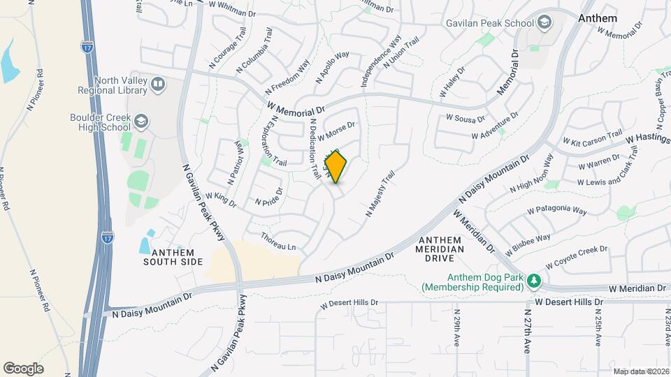 40016 N Faith Ln Map and Location Details