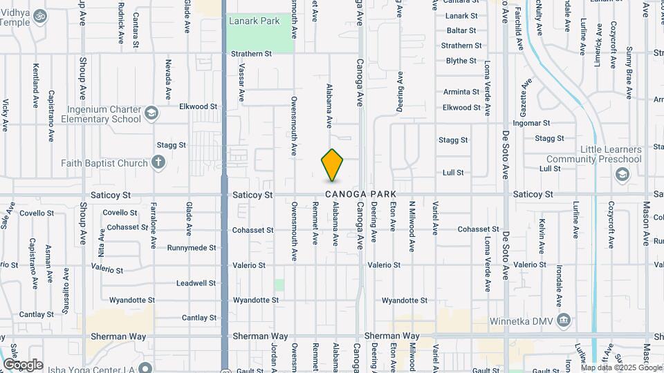 21505 Saticoy St Map and Location Details