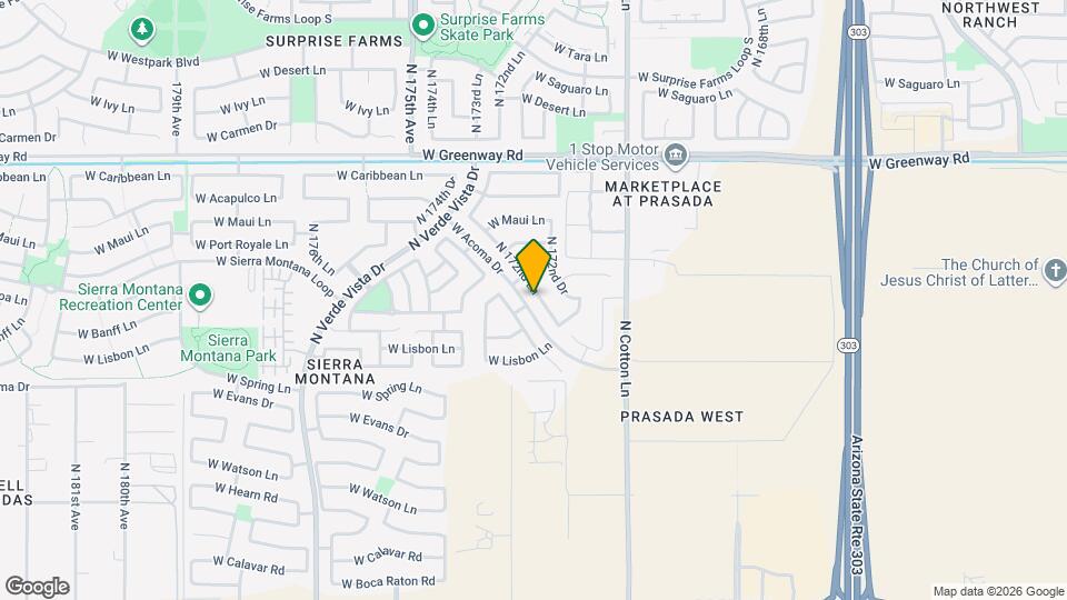 14920 N 172nd Ln Mapa y Detalles de la Ubicación