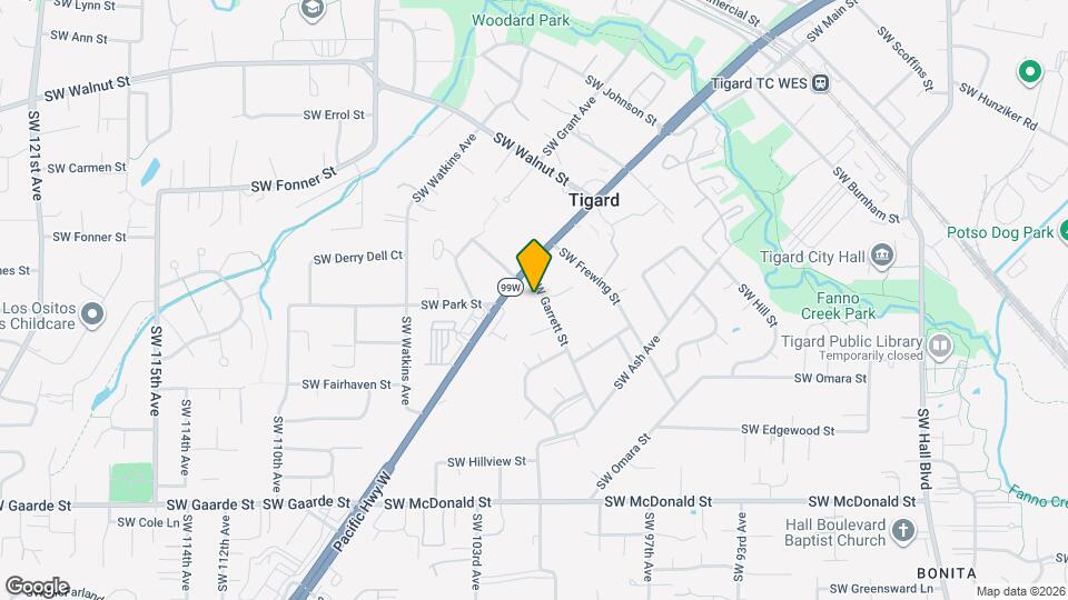 10068 SW Garrett St Map and Location Details