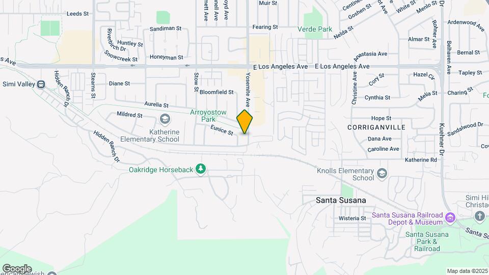 1553 Yosemite Ave Map and Location Details