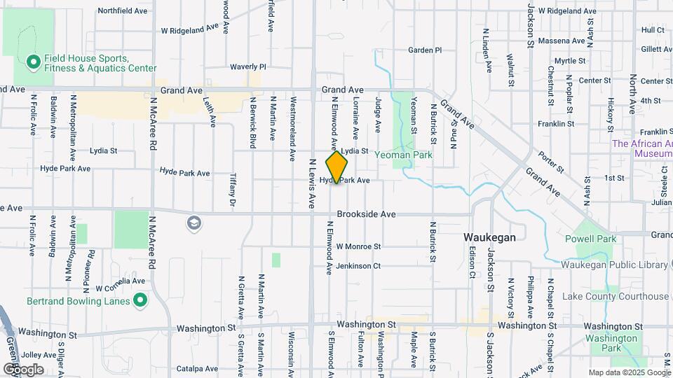 411 N Elmwood Ave Map and Location Details