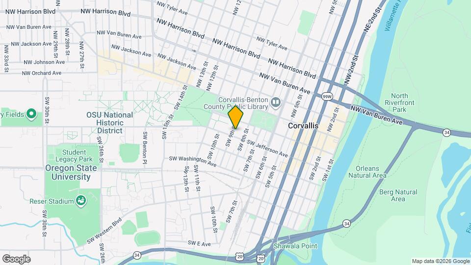 859 SW Jefferson Ave Map and Location Details