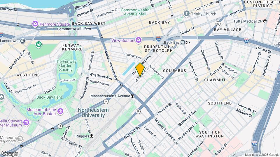 140 Saint Botolph St, Unit 3 Map and Location Details