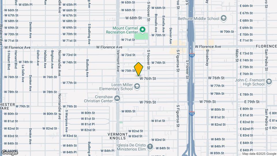 843 W 76th St, Unit 843 W. 76th Street Mapa y Detalles de la Ubicación