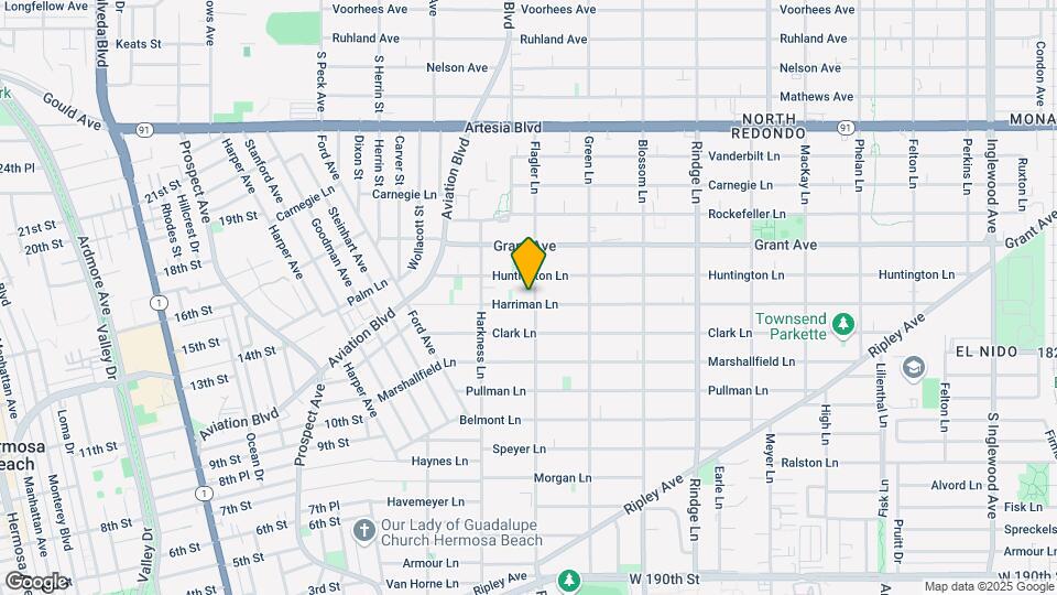 1821 Harriman Ln Map and Location Details