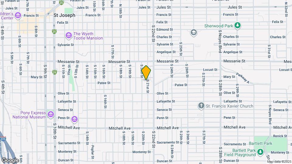 814 S 21st St Map and Location Details