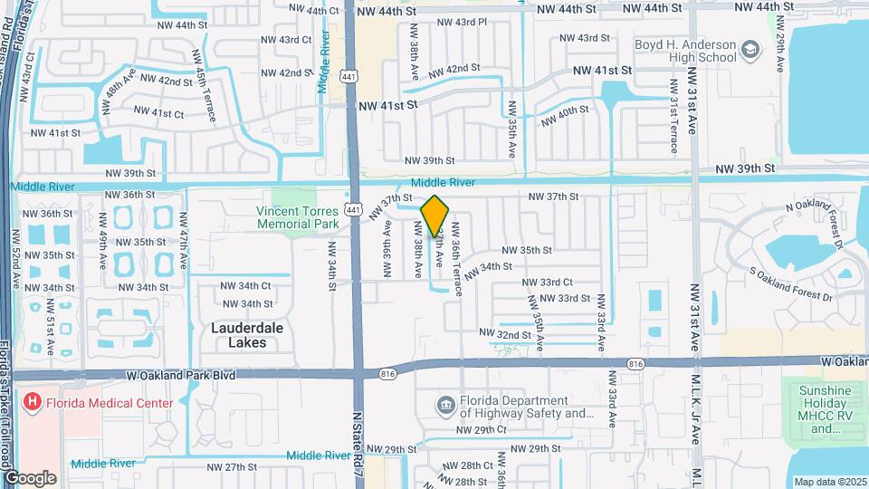 3541 NW 37th Ave Map and Location Details