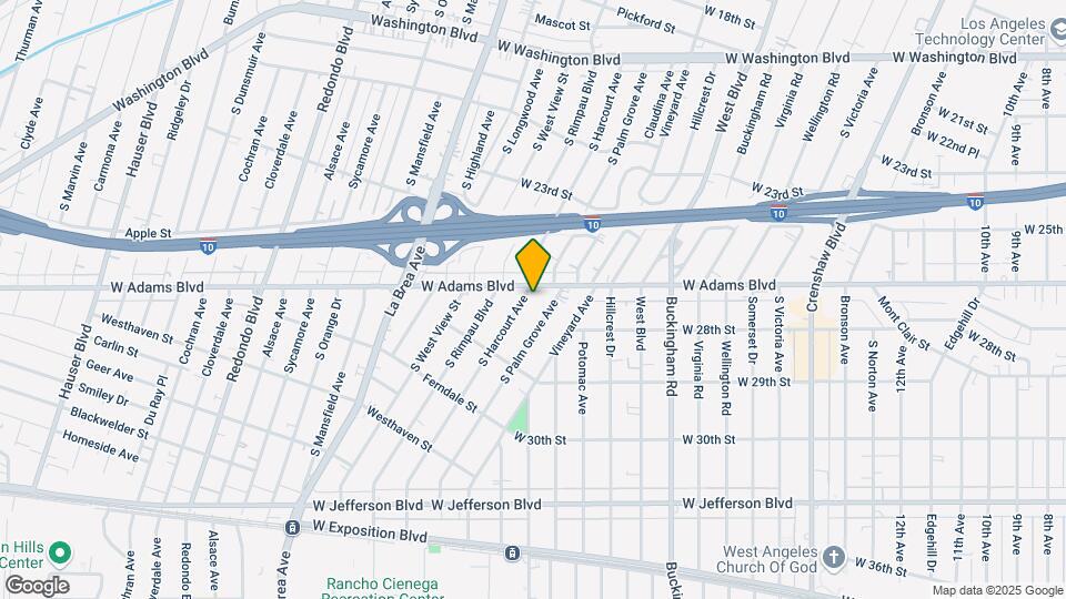 2610 S Harcourt Ave Map and Location Details