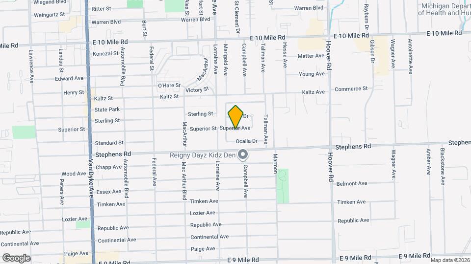 11134 Superior Ave Map and Location Details