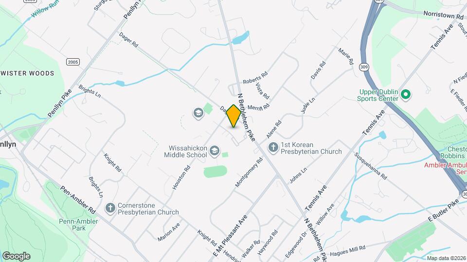 501 N Bethlehem Pike Map and Location Details
