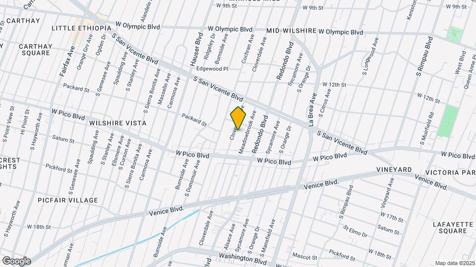 1322 S Cloverdale Ave Mapa y Detalles de la Ubicación