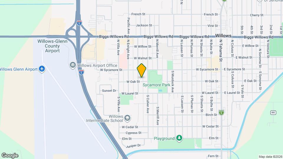 935 W Oak St Map and Location Details
