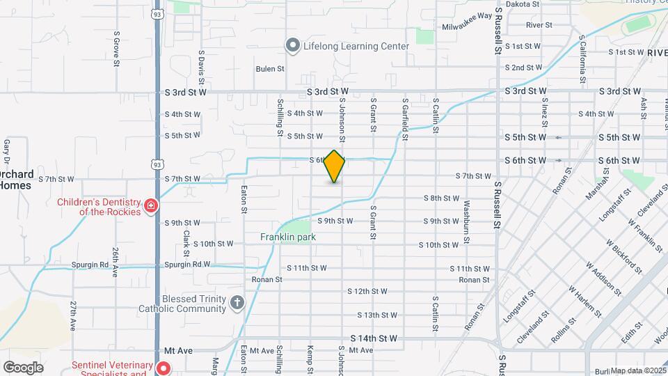 929 S Johnson St Map and Location Details