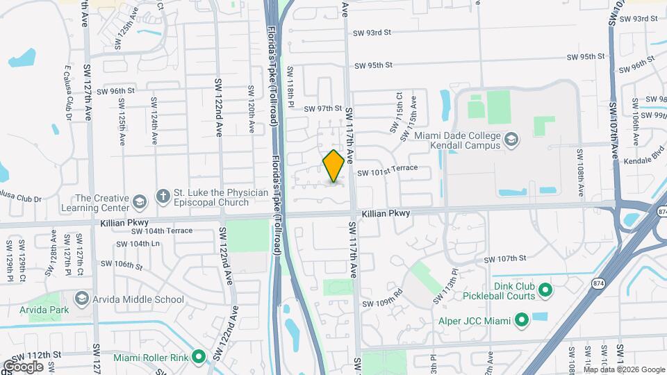 11742 SW 102nd St Map and Location Details