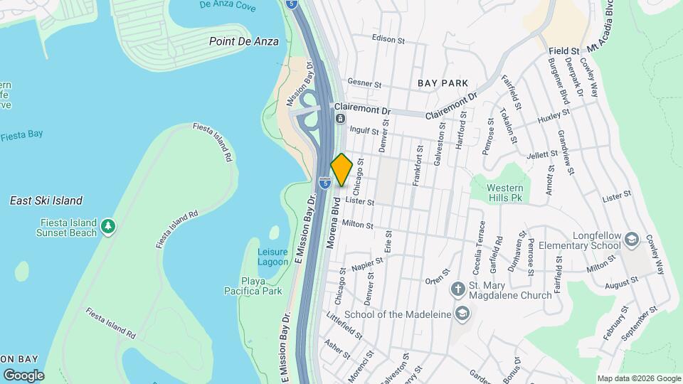 2313 Morena Blvd Map and Location Details