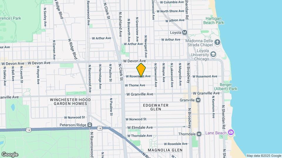 6253 N Greenview Ave, Unit 2 Map and Location Details
