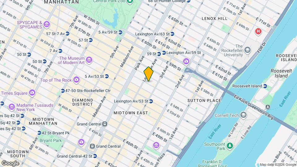 E 55 ST, Unit 2C Map and Location Details