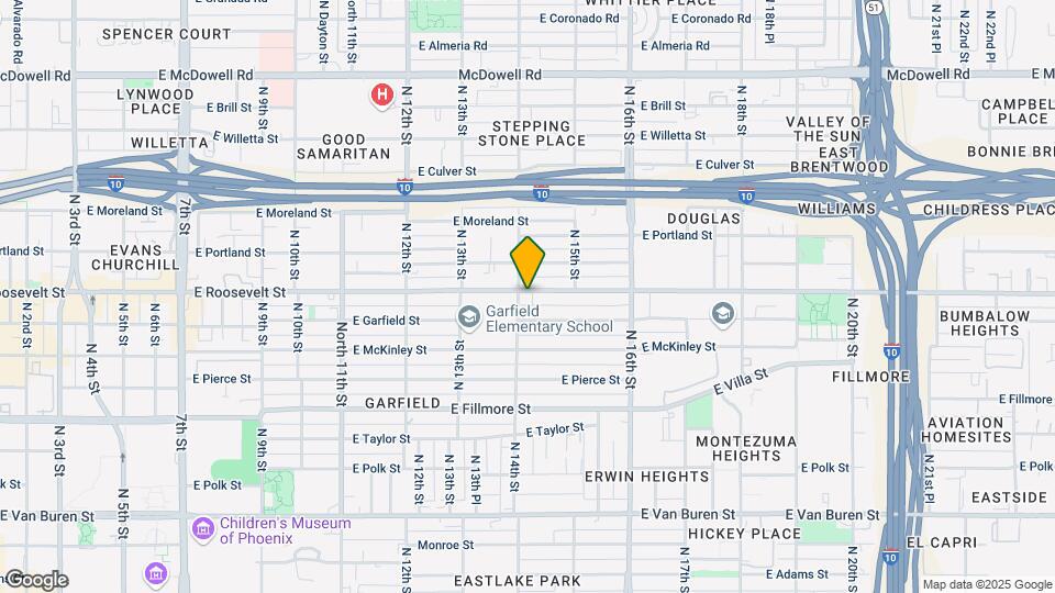 1405 E Roosevelt St Map and Location Details