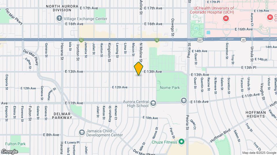 1257 N Moline St Map and Location Details