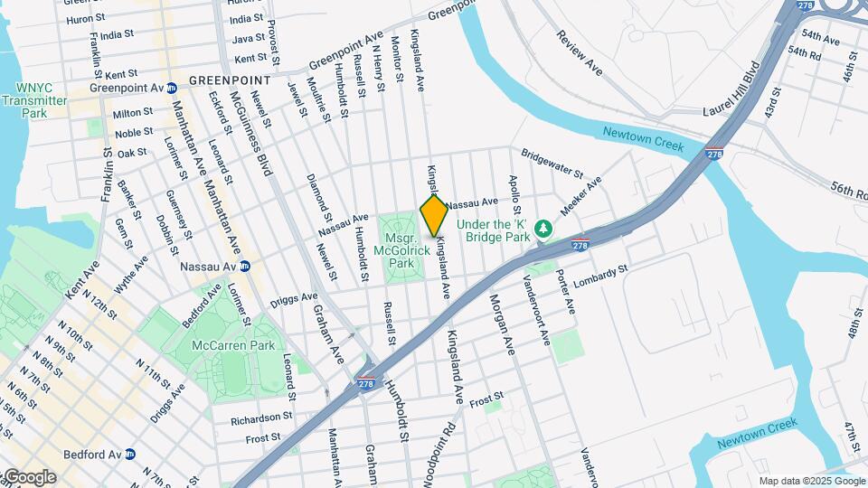 243 Kingsland Ave Mapa y Detalles de la Ubicación