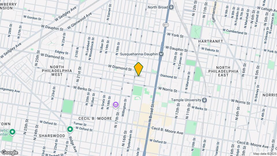 1536 Fontain St Map and Location Details