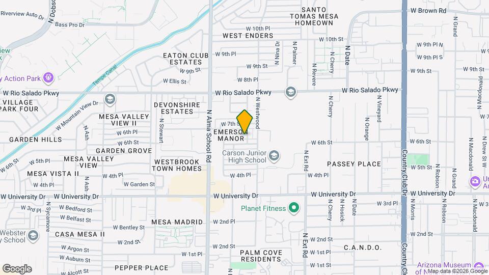 1031 W 6th Pl Map and Location Details