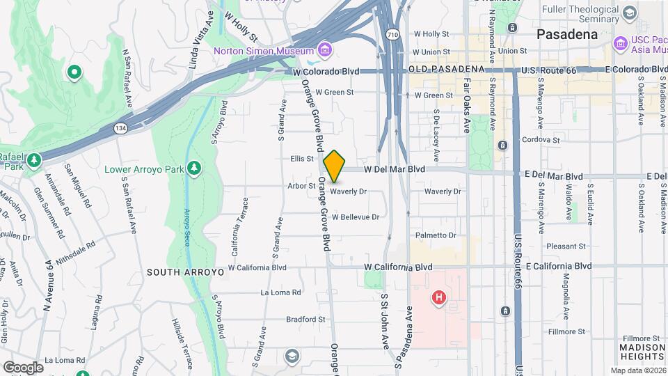 352 S Orange Grove Blvd Map and Location Details