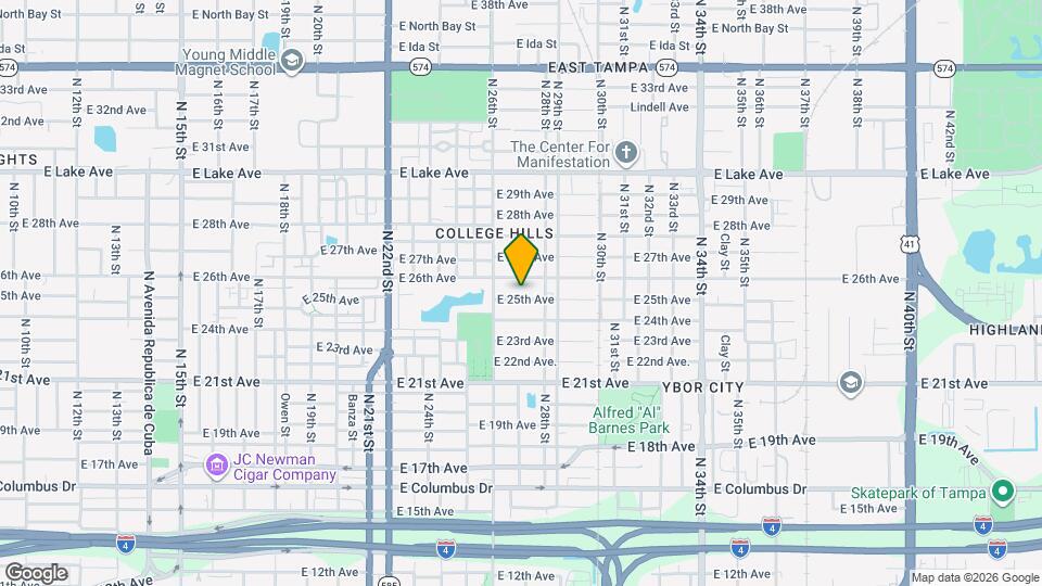 2704 E 25th Ave Map and Location Details