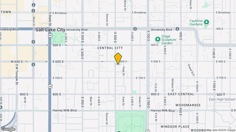 617 S 500 E Map and Location Details