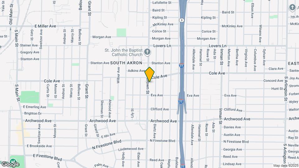 1145 Brown St Map and Location Details