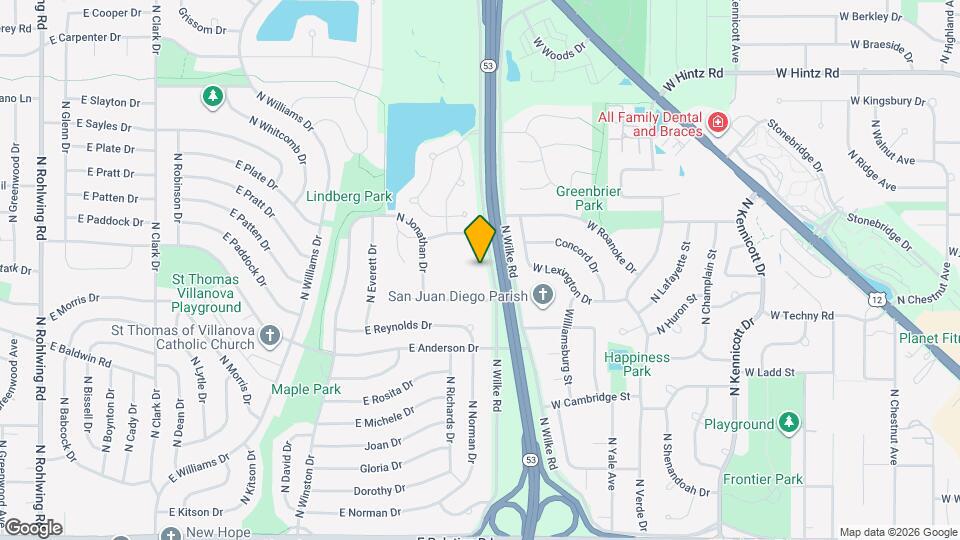 460 N Wilke Rd Map and Location Details