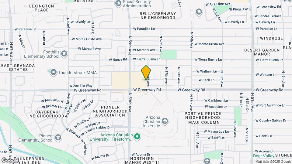 15420 N 58th Ave Map and Location Details