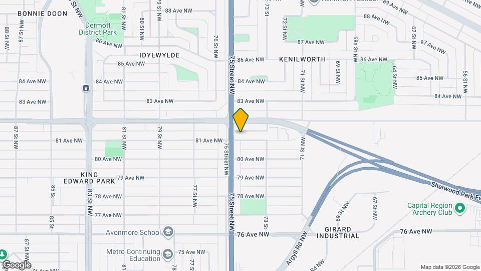 7416 81 Av NW Map and Location Details