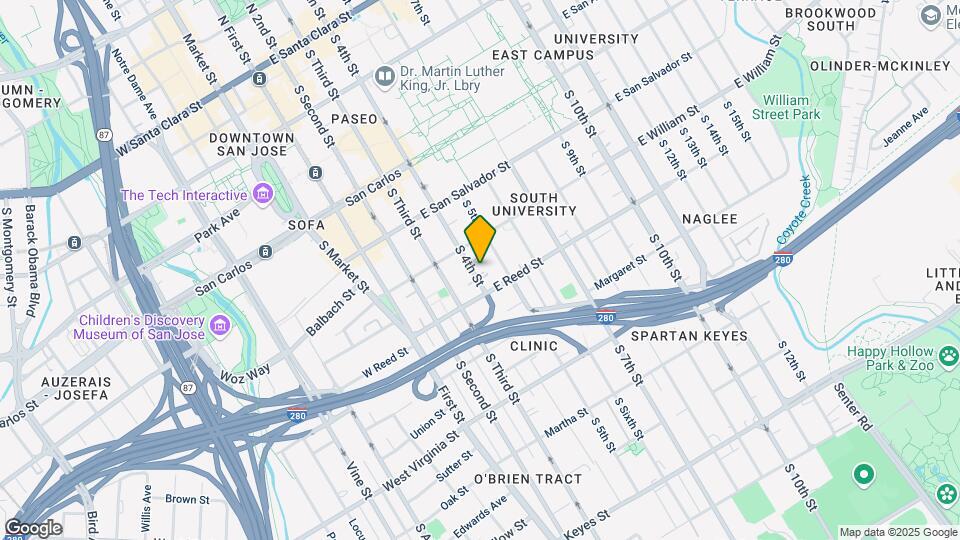 550 S 3rd St Map and Location Details