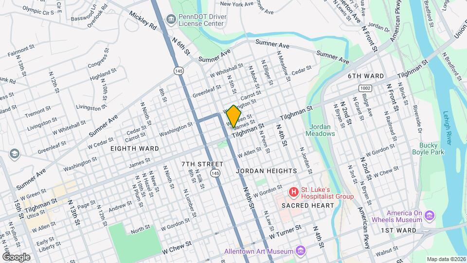 535 Tilghman St Map and Location Details