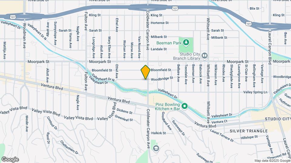 4297 Coldwater Canyon Ave Map and Location Details