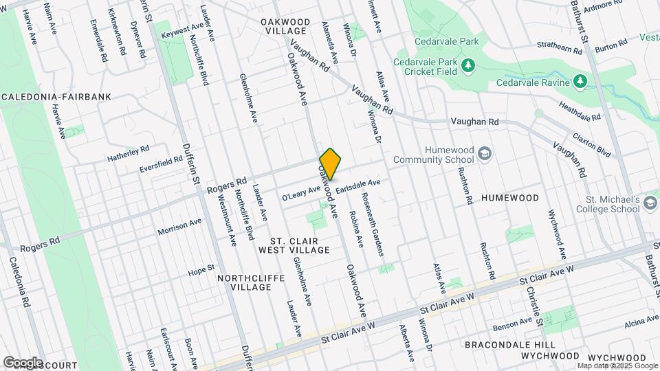 325 Oakwood Ave Map and Location Details