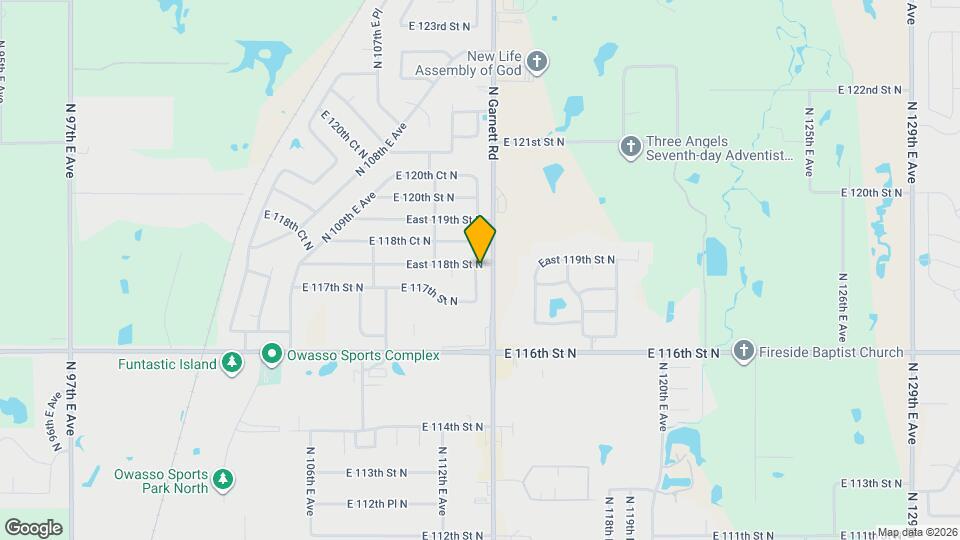 11713 N 112th E Ave Map and Location Details