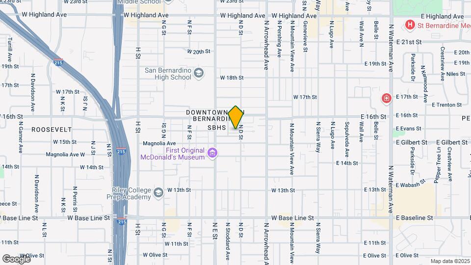 1530 N D St Mapa y Detalles de la Ubicación