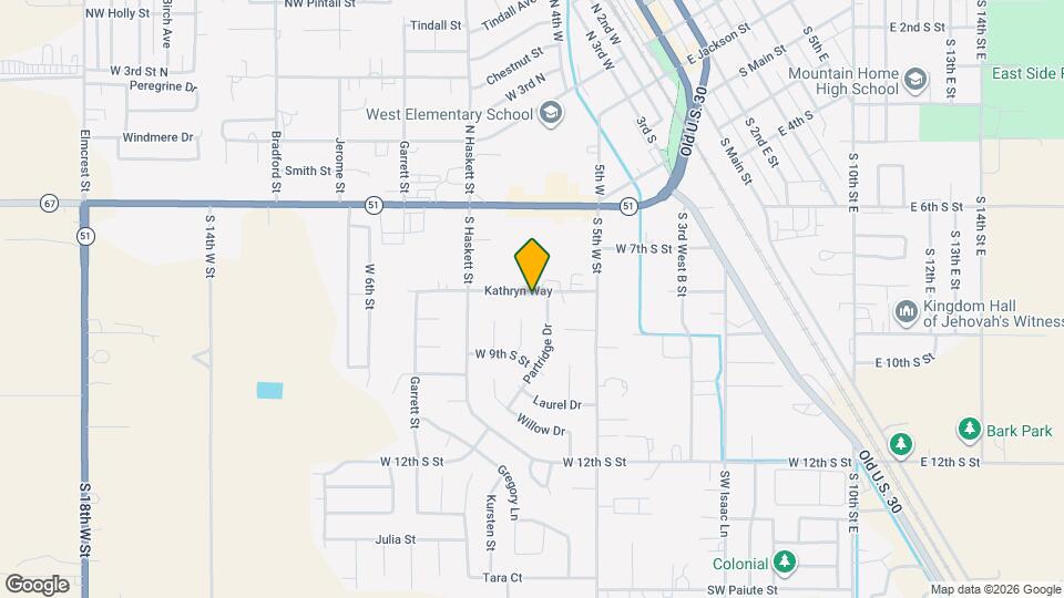 697 W 8th S St Map and Location Details