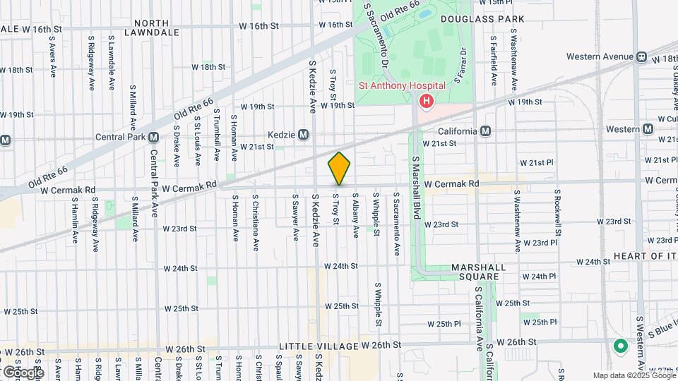 3125 W Cermak Rd Mapa y Detalles de la Ubicación