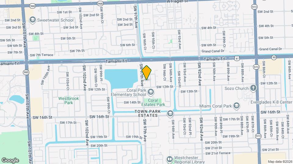 9633 SW 11th Terrace Map and Location Details