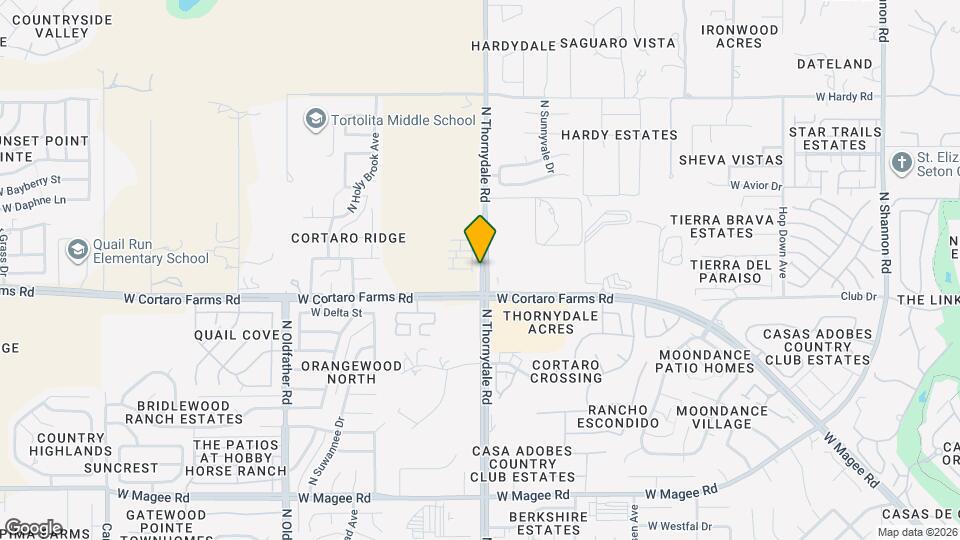 8443 N Thornydale Rd Map and Location Details