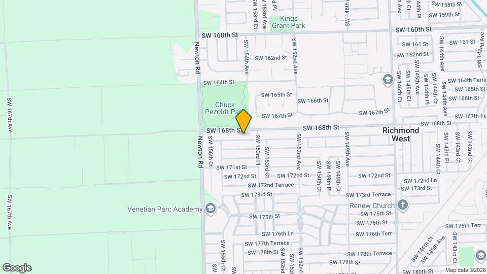 15425 SW 168th Terrace Map and Location Details