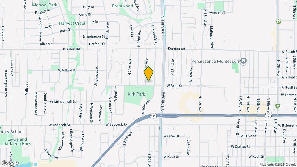 2015 W Beall St Map and Location Details