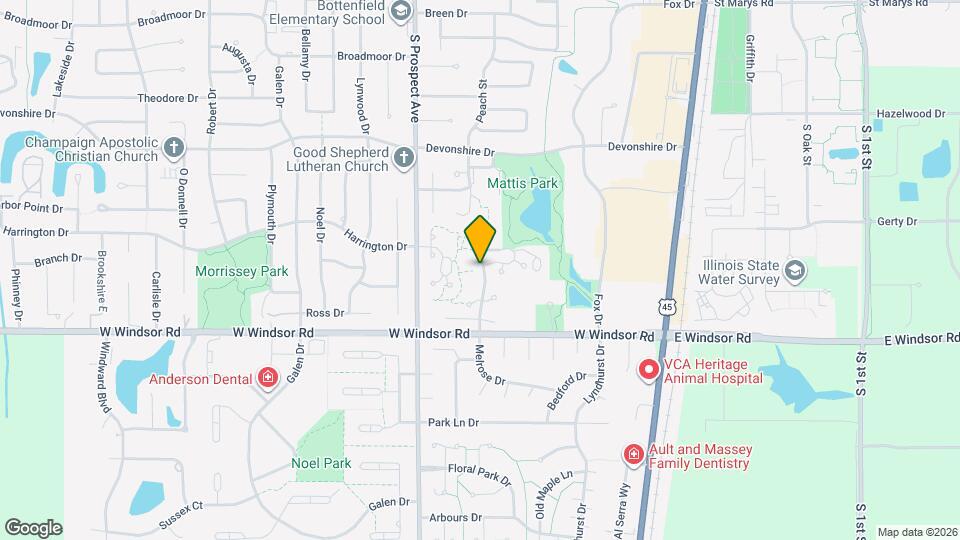 1911 Melrose Dr Map and Location Details