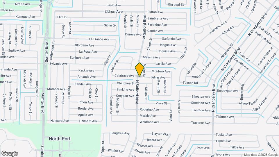 2868 N Salford Blvd Map and Location Details